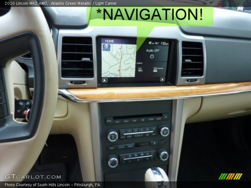 Atlantis Green Metallic / Light Camel 2010 Lincoln MKZ AWD