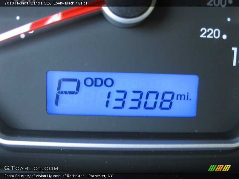 Ebony Black / Beige 2010 Hyundai Elantra GLS