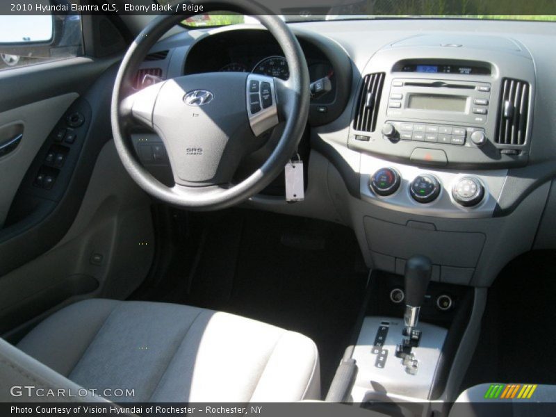 Ebony Black / Beige 2010 Hyundai Elantra GLS