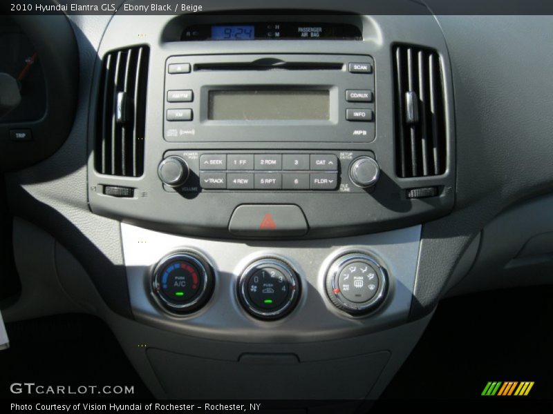 Ebony Black / Beige 2010 Hyundai Elantra GLS
