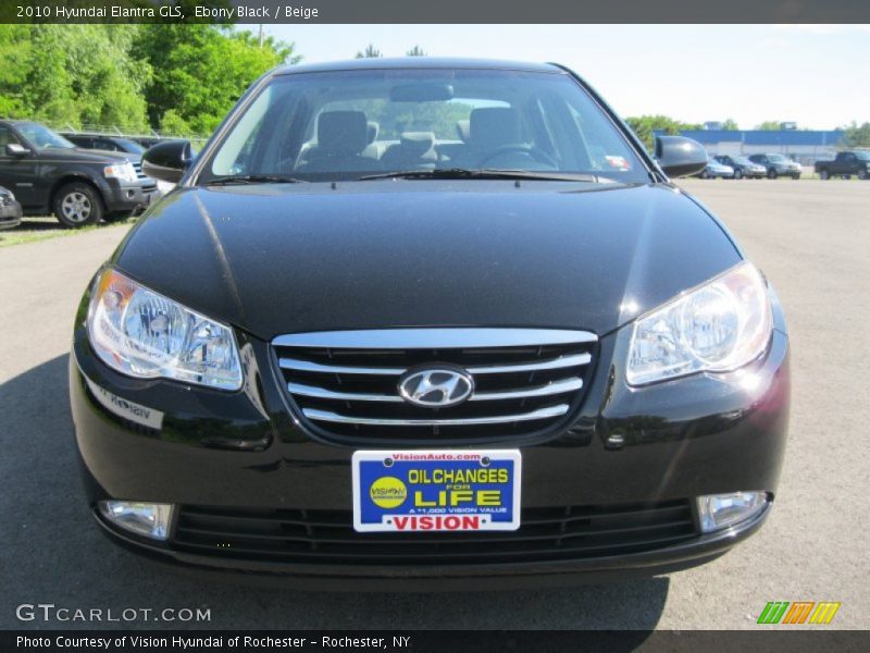Ebony Black / Beige 2010 Hyundai Elantra GLS