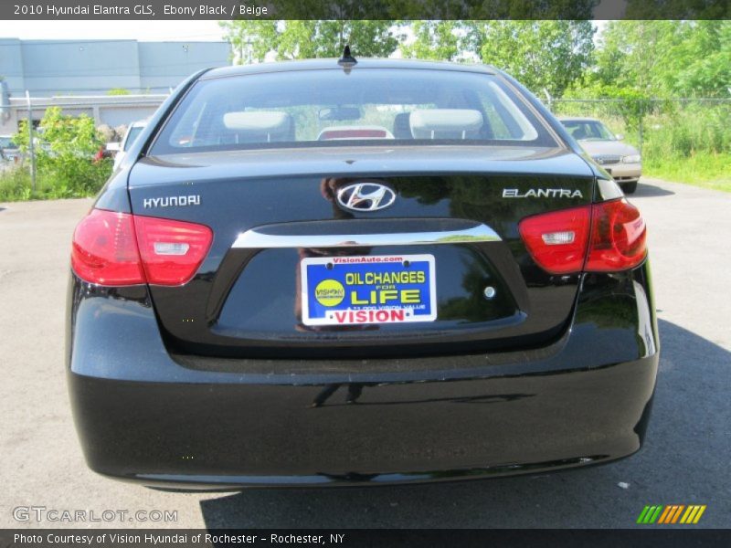 Ebony Black / Beige 2010 Hyundai Elantra GLS