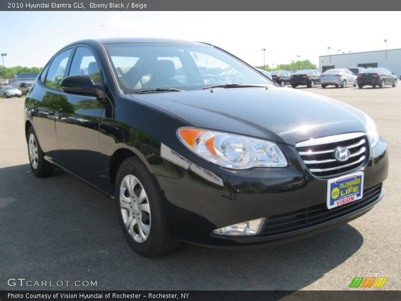 Ebony Black / Beige 2010 Hyundai Elantra GLS