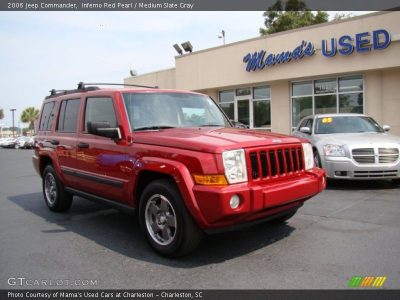 Inferno Red Pearl / Medium Slate Gray 2006 Jeep Commander