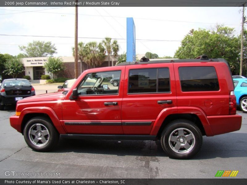 Inferno Red Pearl / Medium Slate Gray 2006 Jeep Commander