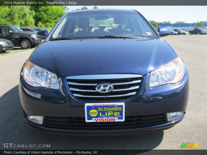 Regatta Blue / Beige 2010 Hyundai Elantra GLS