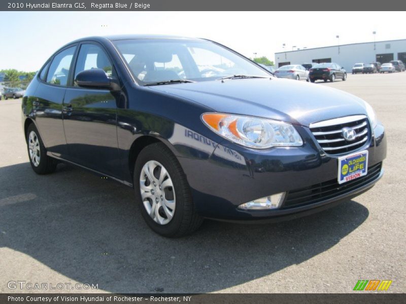 Regatta Blue / Beige 2010 Hyundai Elantra GLS