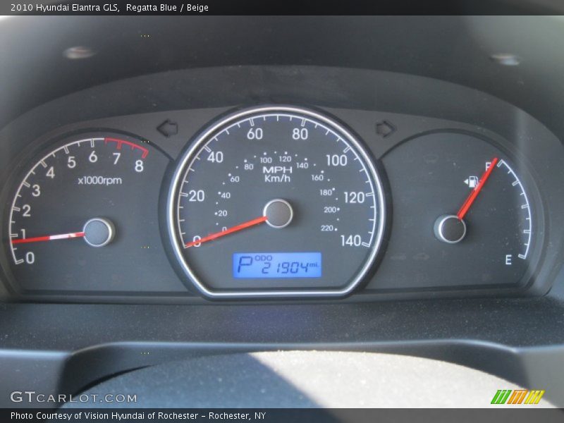 Regatta Blue / Beige 2010 Hyundai Elantra GLS