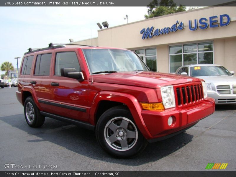 Inferno Red Pearl / Medium Slate Gray 2006 Jeep Commander