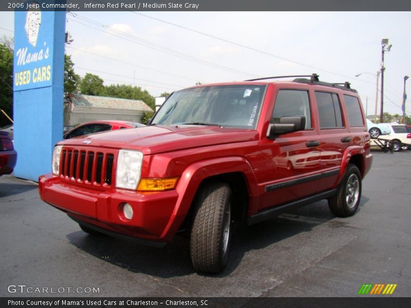 Inferno Red Pearl / Medium Slate Gray 2006 Jeep Commander