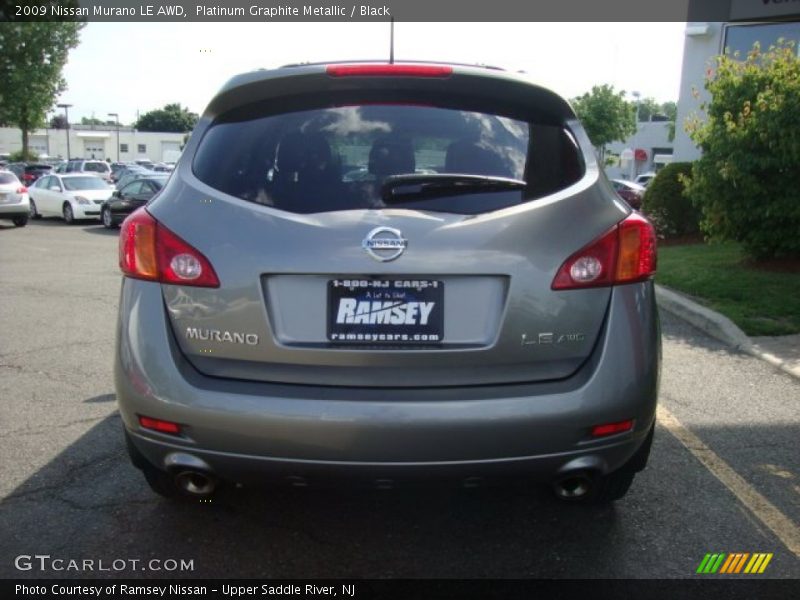 Platinum Graphite Metallic / Black 2009 Nissan Murano LE AWD