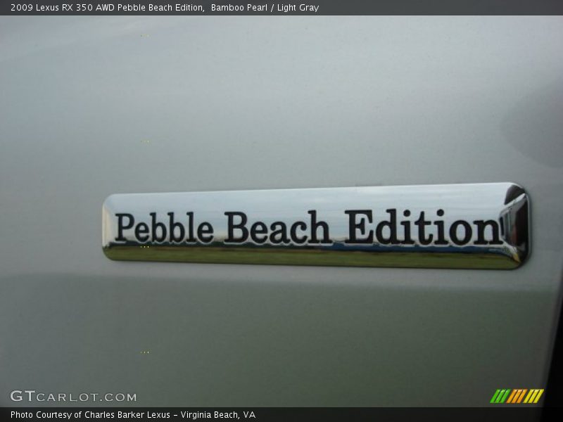 Bamboo Pearl / Light Gray 2009 Lexus RX 350 AWD Pebble Beach Edition