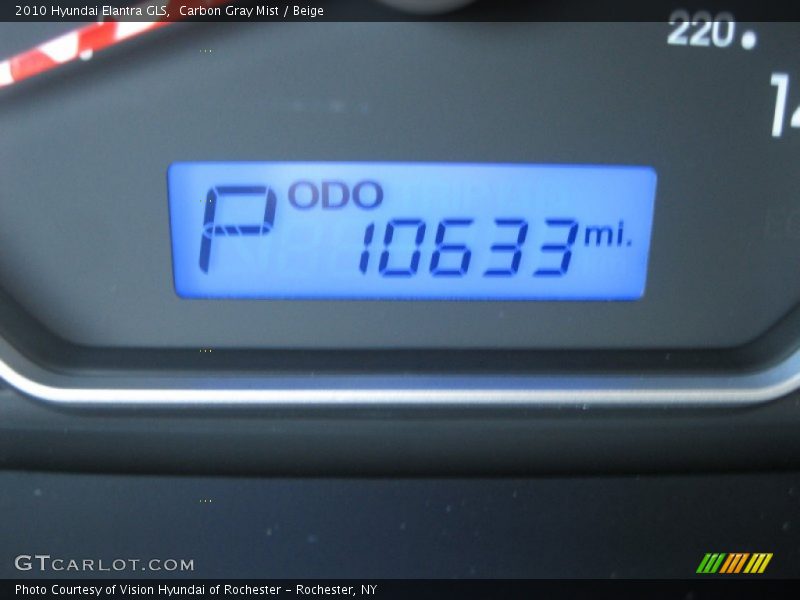 Carbon Gray Mist / Beige 2010 Hyundai Elantra GLS