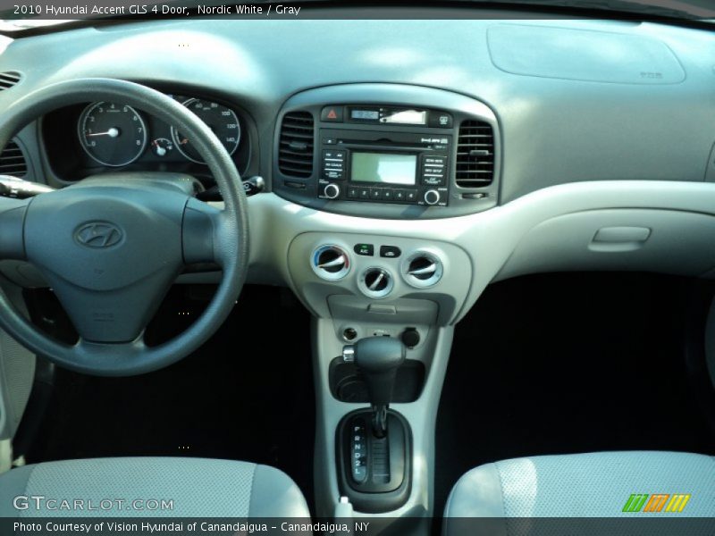 Nordic White / Gray 2010 Hyundai Accent GLS 4 Door