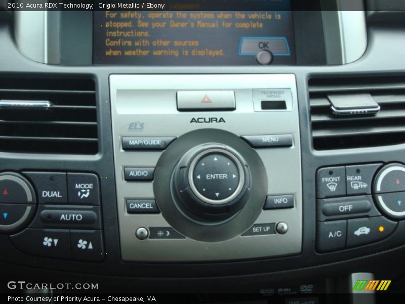 Controls of 2010 RDX Technology