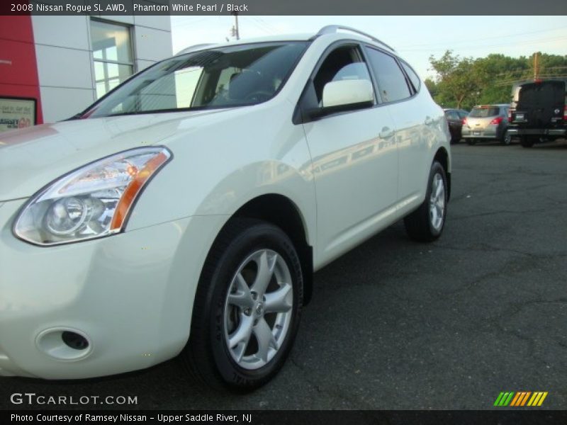 Phantom White Pearl / Black 2008 Nissan Rogue SL AWD
