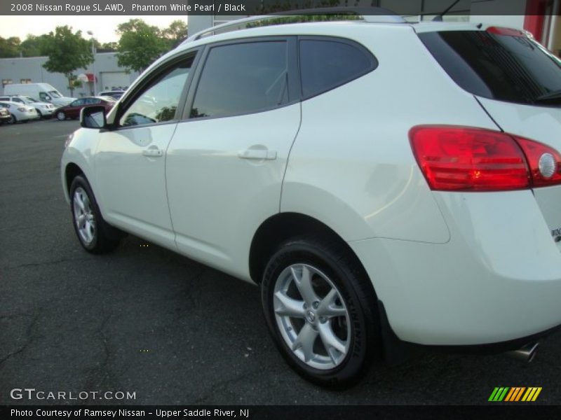 Phantom White Pearl / Black 2008 Nissan Rogue SL AWD