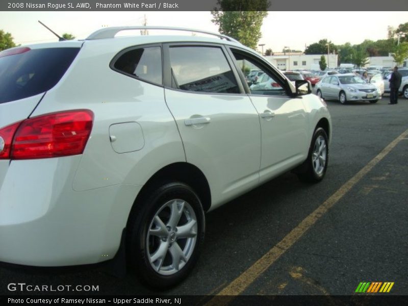 Phantom White Pearl / Black 2008 Nissan Rogue SL AWD