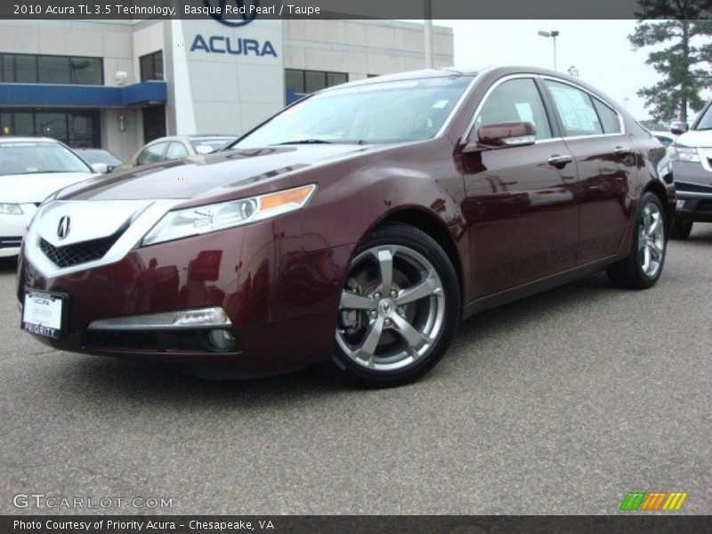 Basque Red Pearl / Taupe 2010 Acura TL 3.5 Technology