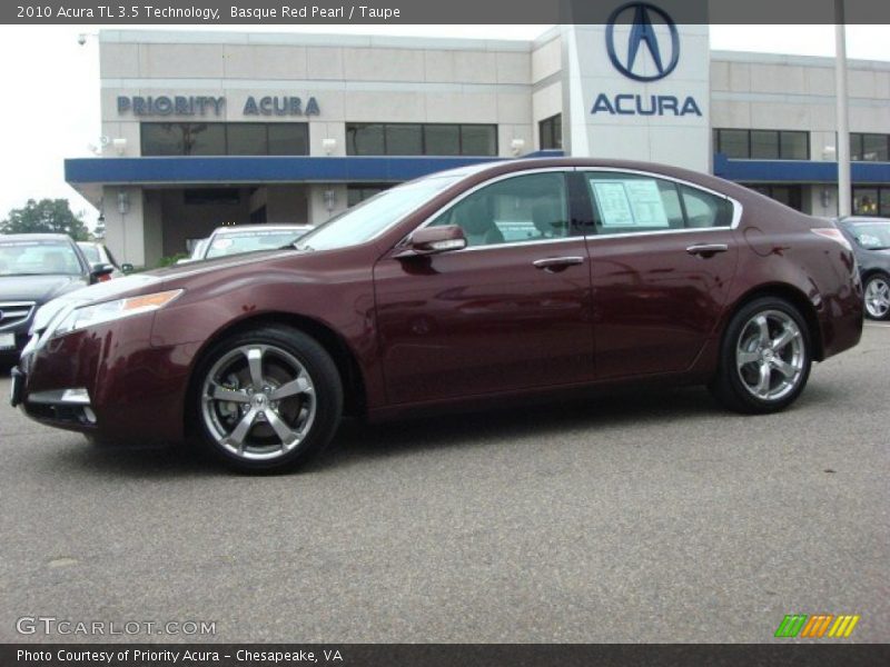 Basque Red Pearl / Taupe 2010 Acura TL 3.5 Technology