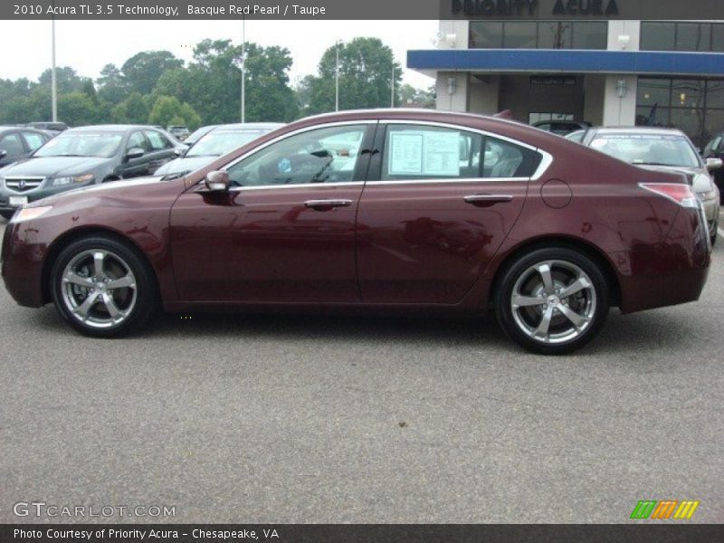 Basque Red Pearl / Taupe 2010 Acura TL 3.5 Technology