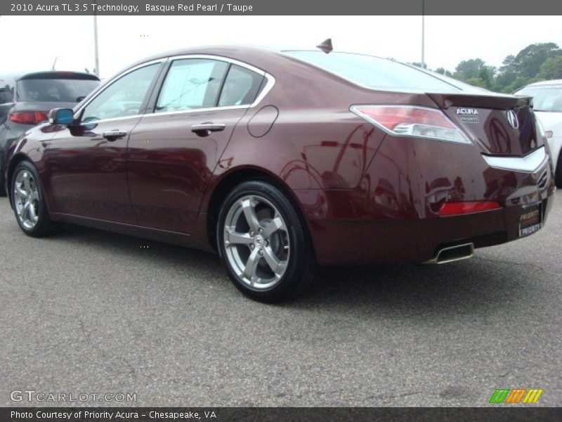 Basque Red Pearl / Taupe 2010 Acura TL 3.5 Technology