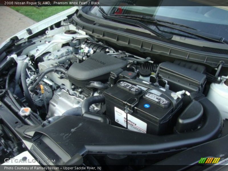 Phantom White Pearl / Black 2008 Nissan Rogue SL AWD