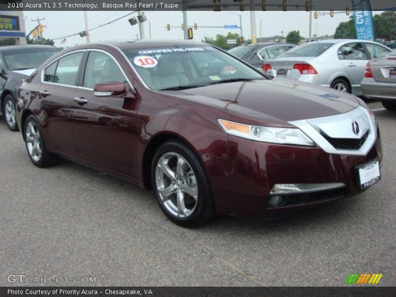 Basque Red Pearl / Taupe 2010 Acura TL 3.5 Technology