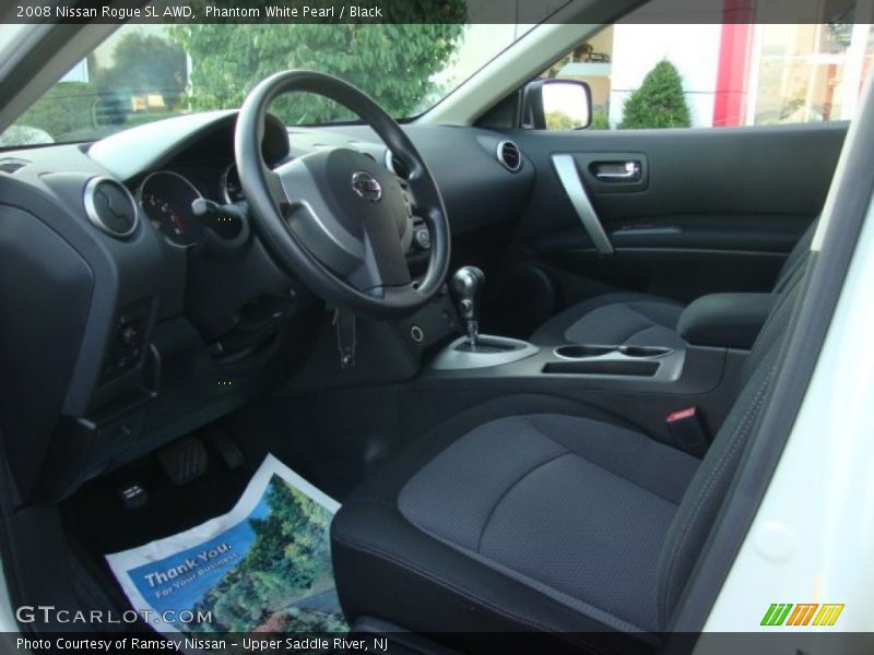 Phantom White Pearl / Black 2008 Nissan Rogue SL AWD
