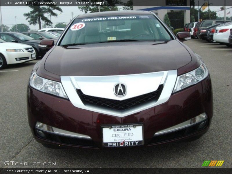Basque Red Pearl / Taupe 2010 Acura TL 3.5 Technology