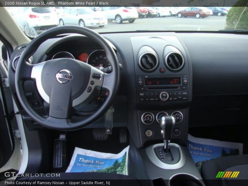 Phantom White Pearl / Black 2008 Nissan Rogue SL AWD