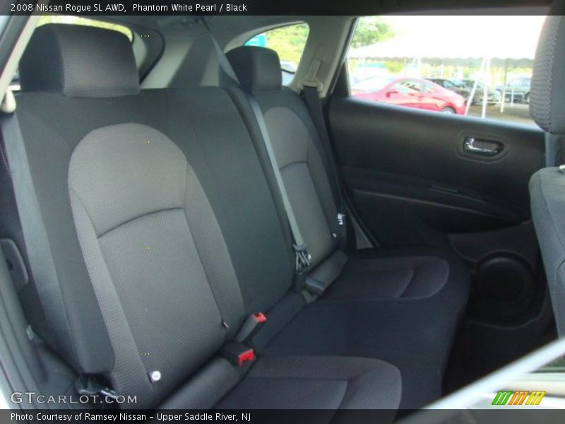Phantom White Pearl / Black 2008 Nissan Rogue SL AWD