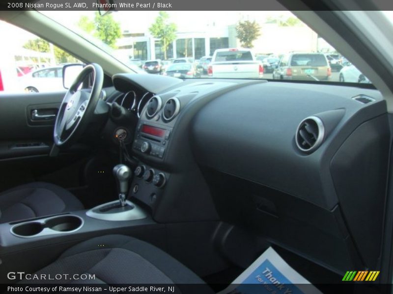 Phantom White Pearl / Black 2008 Nissan Rogue SL AWD