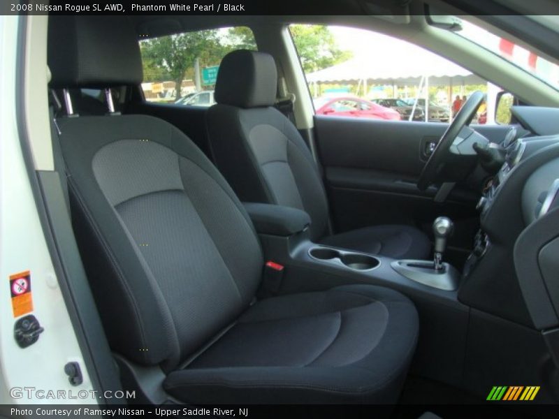 Phantom White Pearl / Black 2008 Nissan Rogue SL AWD