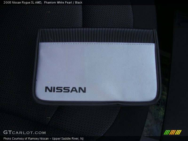 Phantom White Pearl / Black 2008 Nissan Rogue SL AWD