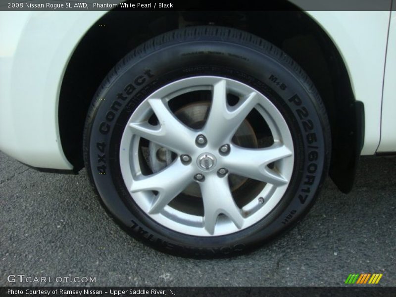 Phantom White Pearl / Black 2008 Nissan Rogue SL AWD