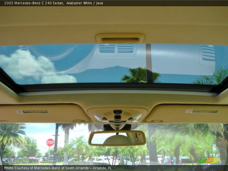 Sunroof of 2003 C 240 Sedan