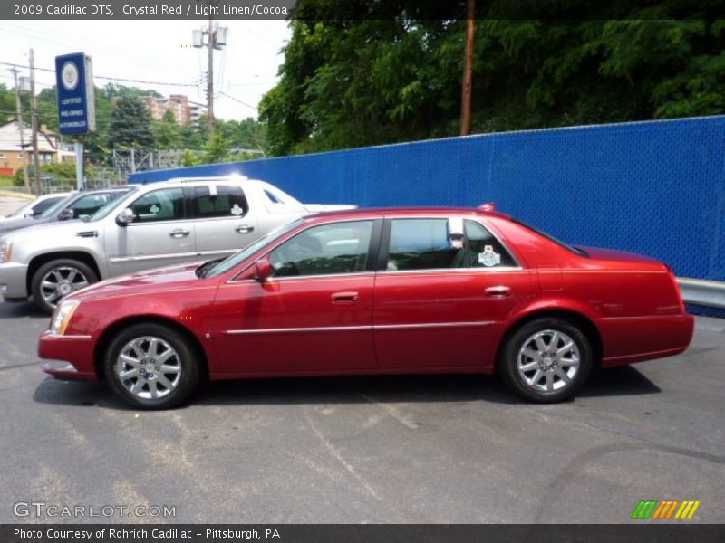 Crystal Red / Light Linen/Cocoa 2009 Cadillac DTS