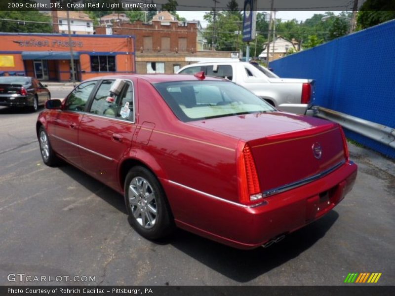 Crystal Red / Light Linen/Cocoa 2009 Cadillac DTS