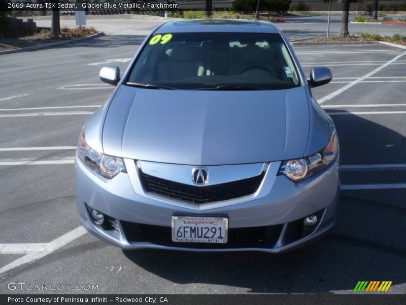 Glacier Blue Metallic / Parchment 2009 Acura TSX Sedan