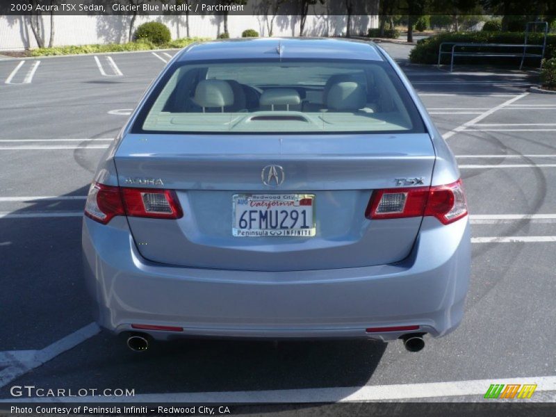 Glacier Blue Metallic / Parchment 2009 Acura TSX Sedan