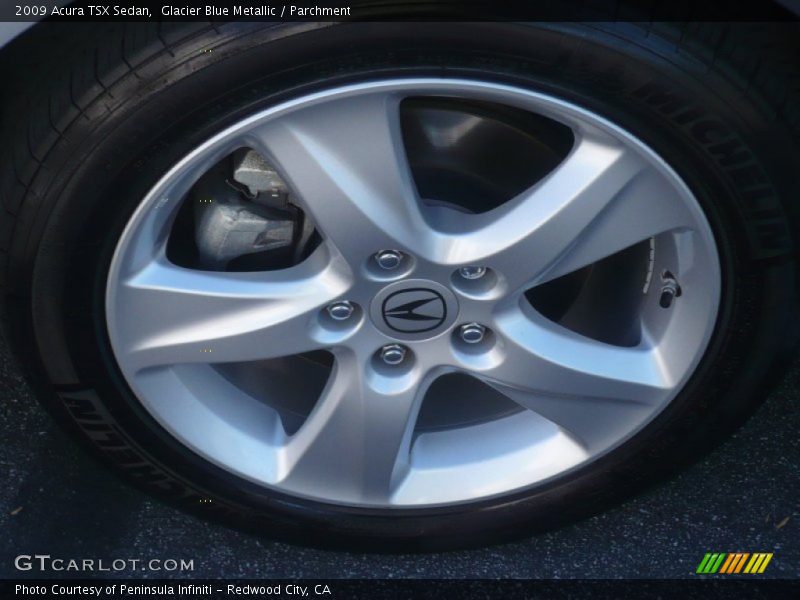 Glacier Blue Metallic / Parchment 2009 Acura TSX Sedan