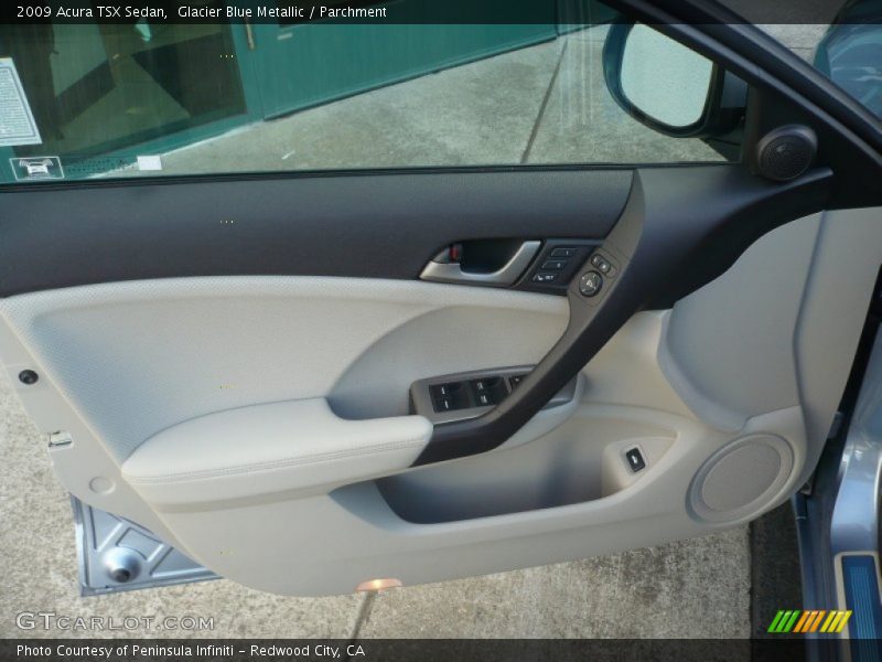 Glacier Blue Metallic / Parchment 2009 Acura TSX Sedan