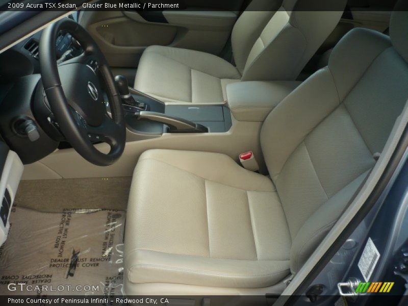 Glacier Blue Metallic / Parchment 2009 Acura TSX Sedan