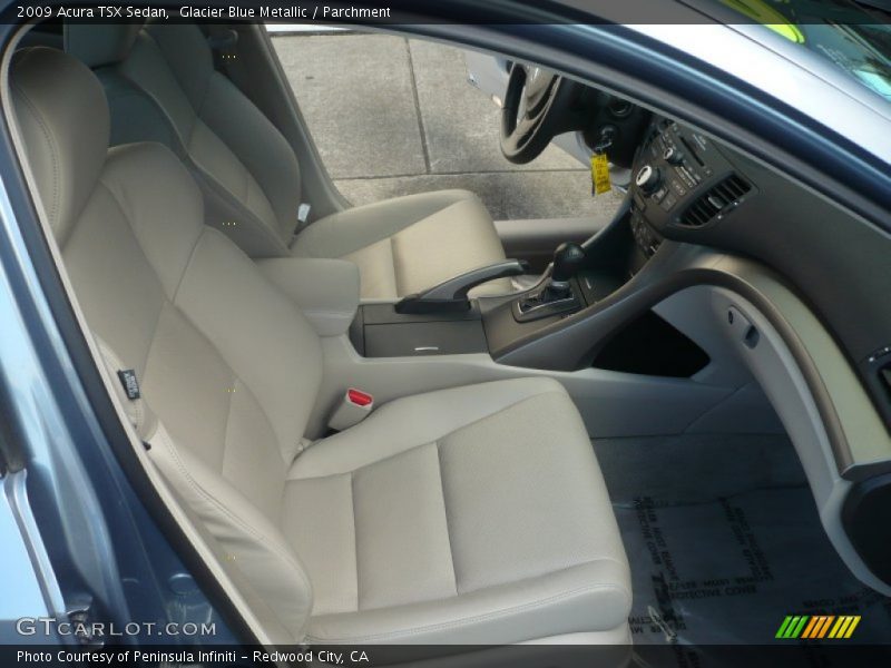 Glacier Blue Metallic / Parchment 2009 Acura TSX Sedan