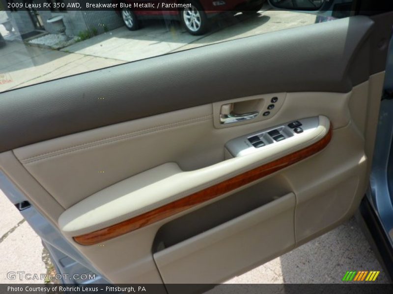 Breakwater Blue Metallic / Parchment 2009 Lexus RX 350 AWD