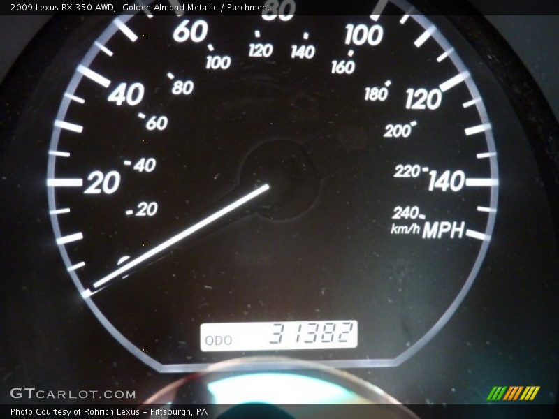 Golden Almond Metallic / Parchment 2009 Lexus RX 350 AWD