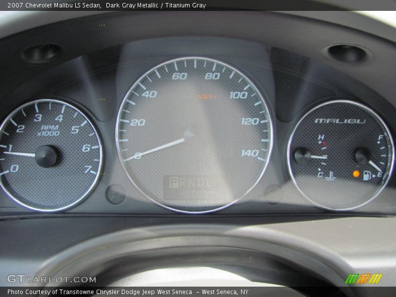 Dark Gray Metallic / Titanium Gray 2007 Chevrolet Malibu LS Sedan