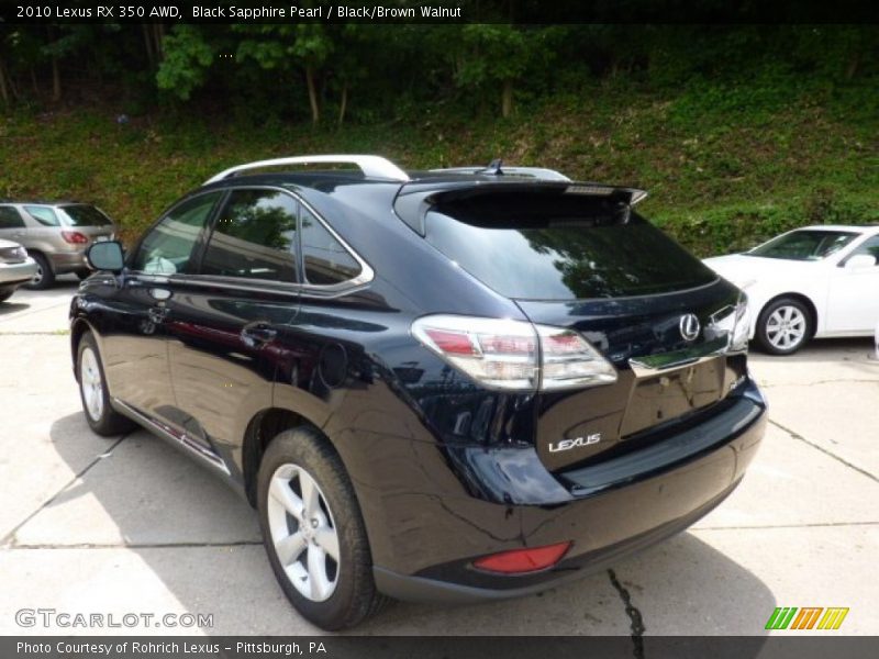 Black Sapphire Pearl / Black/Brown Walnut 2010 Lexus RX 350 AWD