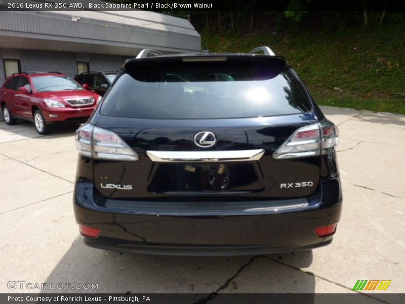 Black Sapphire Pearl / Black/Brown Walnut 2010 Lexus RX 350 AWD